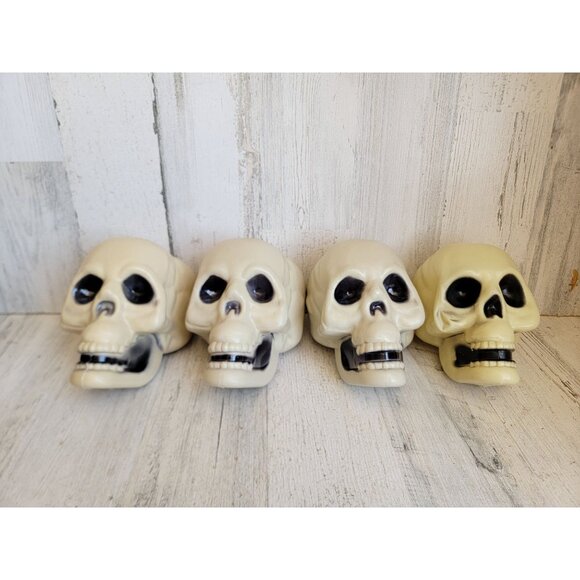 Halloween skull prop set scary home decor skeleton smile - Picture 1 of 8